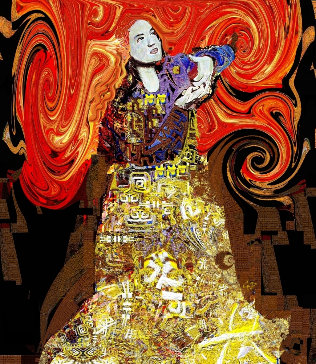 Hommage Gustav Klimt Goedart Palm Red hair
